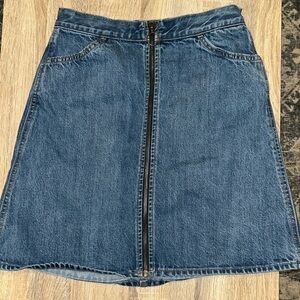 Levi's Orange Tab A-Line Zipper Front Denim Skirt Size 27